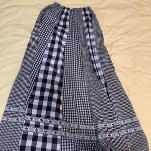 Black and White Gingham Maxi Skirt